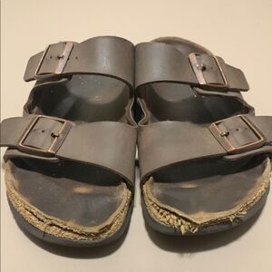 Birkenstock Brown Double Strap Buckle Sandals